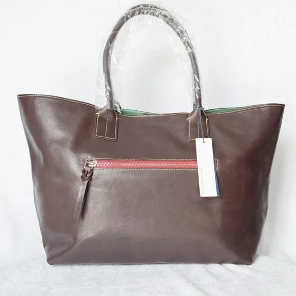 Nwt Dooney & Bourke Florentine Leather Medium Russel Tote Bag - Picture 6 of 13
